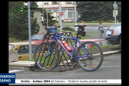 obrázek:2004 – Sokolov: Strážníci budou jezdit na kole (TV Západ)