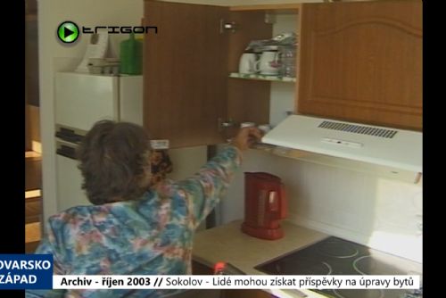 Foto: 2003 – Sokolov: Lidé mohou získat příspěvky na úpravy bytů (TV Západ)