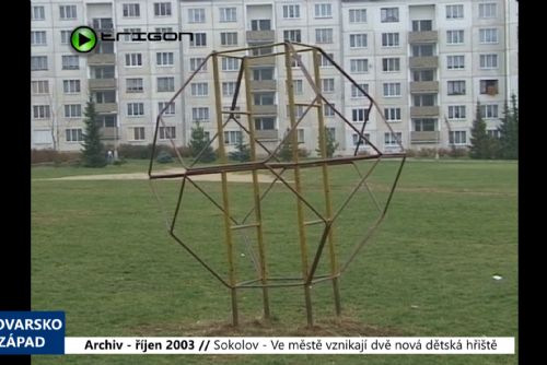 Foto: 2003 – Sokolov: Ve městě vznikají dvě nová dětská hřiště (TV Západ)