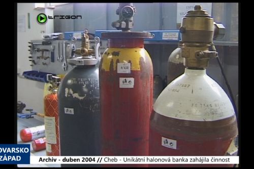 Foto: 2004 – Cheb: Unikátní halonová banka zahájila činnost (TV Západ)