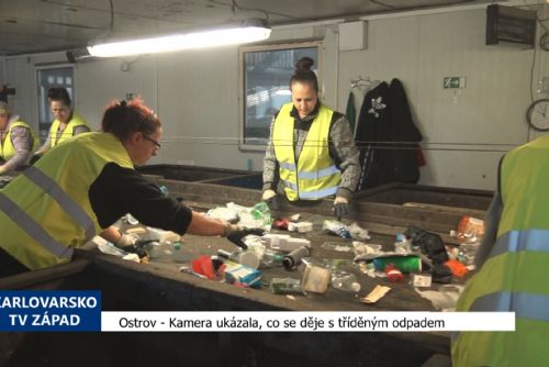 Foto: Ostrov: Kamera ukázala, co se děje s tříděným odpadem (TV Západ)