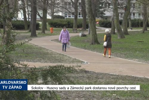 Foto: Sokolov: Husovy sady a Zámecký park dostanou nové povrch cest (TV Západ)