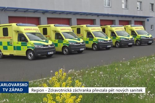 Foto: Region: Zdravotnická záchranka převzala pět nových sanitek (TV Západ)