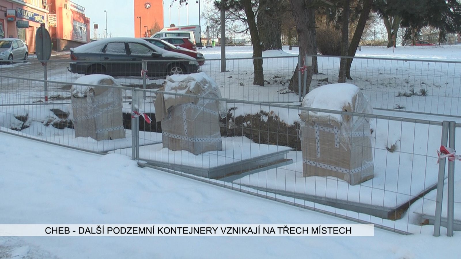 obrázek: Cheb: Další podzemní kontejnery vznikají na třech místech (TV Západ)