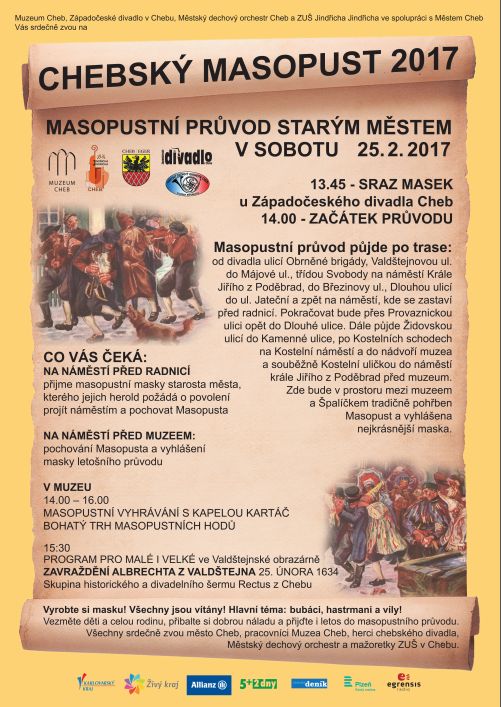 obrázek: Cheb: Město zve na masopustní průvod