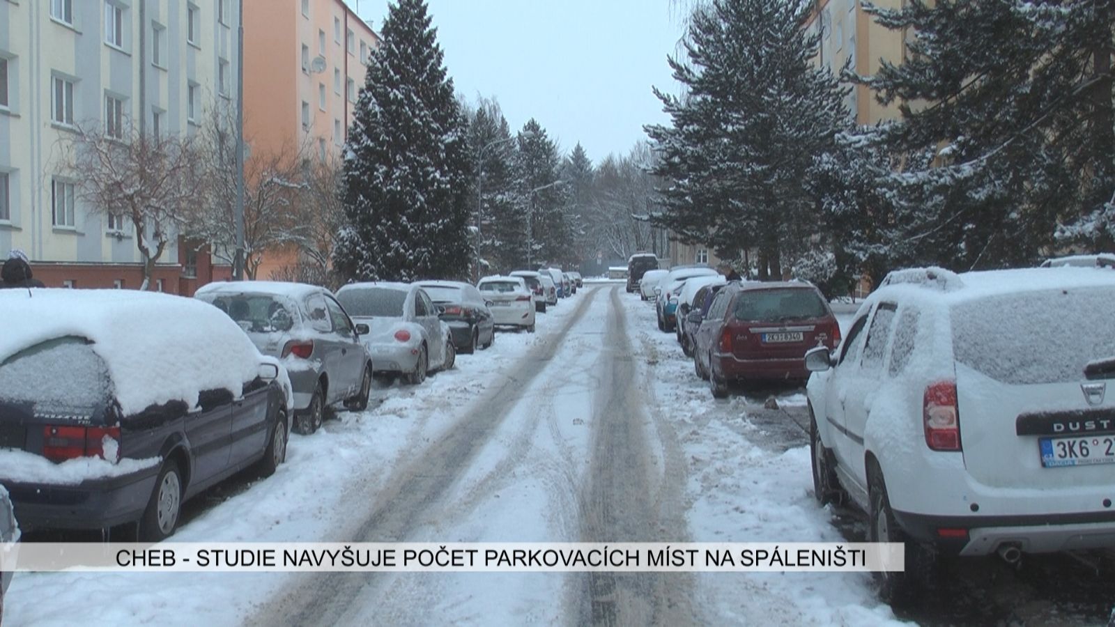 Cheb: Nová studie navýší počet parkovacích míst na Spáleništi (TV Západ)