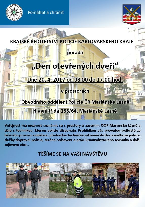 obrázek: Mariánské Lázně: Policie zve veřejnost na Den otevřených dveří 