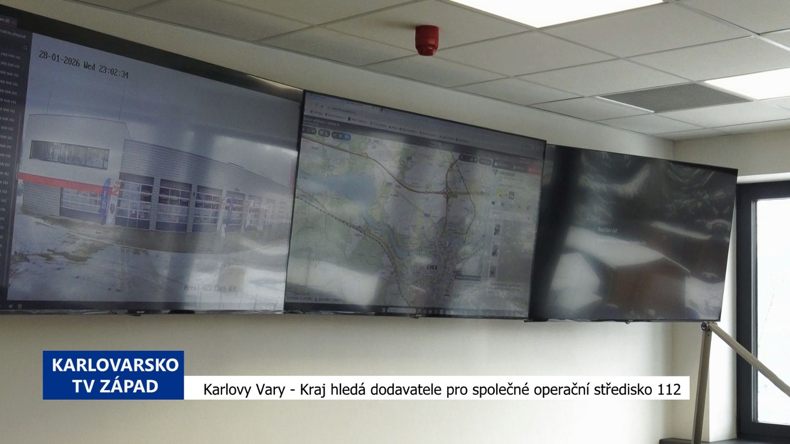 Karlovy Vary: Kraj hledá dodavatele pro společné operační středisko 112 (TV Západ)