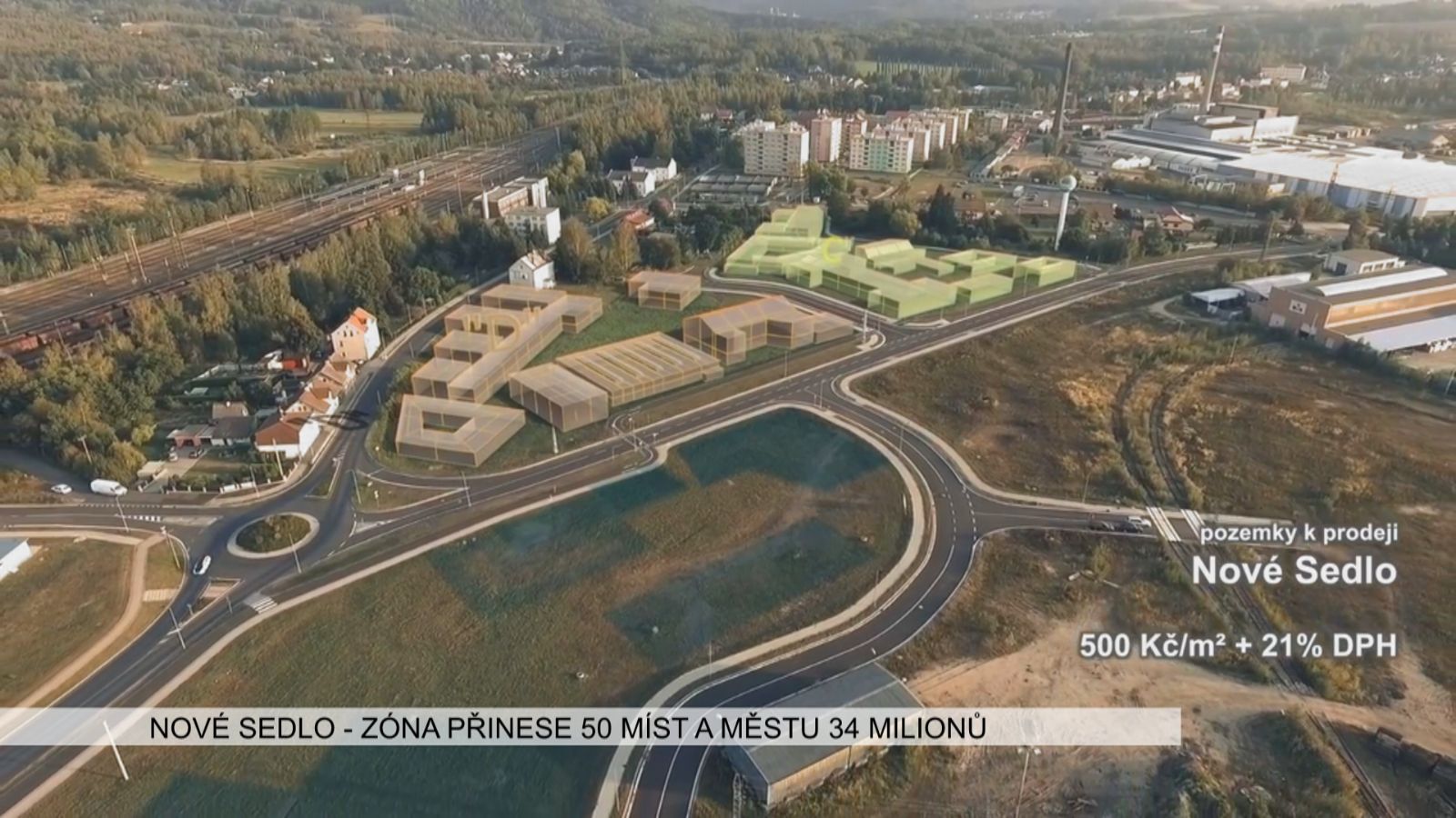 Nové Sedlo: Průmyslová zóna přinese 50 pracovních míst a městu 34 milionů (TV Západ)