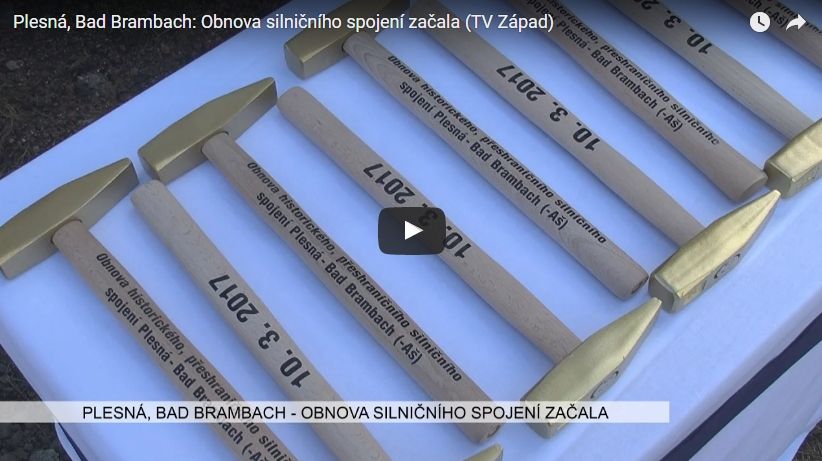 Plesná, Bad Brambach: Obnova silničního spojení začala (TV Západ)