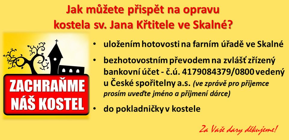 obrázek: Skalná: Farnost zachraňuje kostel
