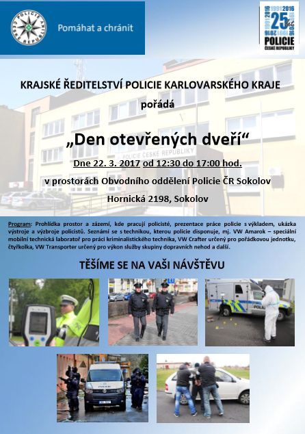 obrázek: Sokolov: Policie zve veřejnost na Den otevřených dveří