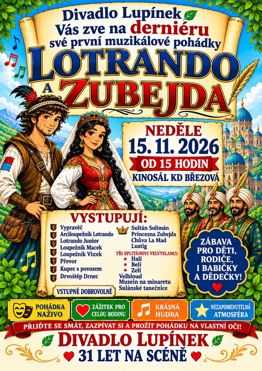 Divadelní představení souboru LUPÍNEK - Lotrando a Zubejda