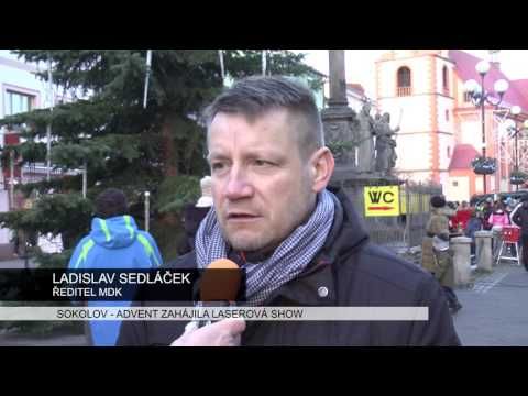 Sokolov: Advent zahájila laserová show (TV Západ)