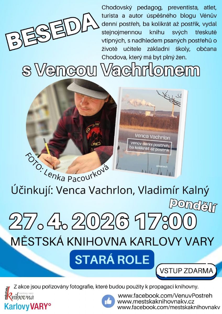 BESEDA A AUTORSKÉ ČTENÍ S HONZOU VACHRLONEM