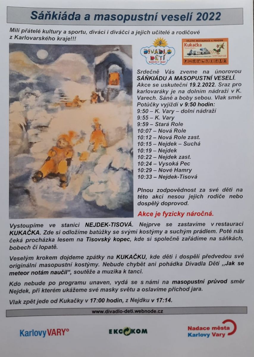 Sáňkiáda a masopustní veselí 2022
