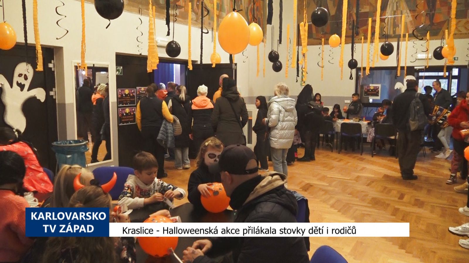 Halloweenská akce přilákala stovky dětí i rodičů (TV Západ)