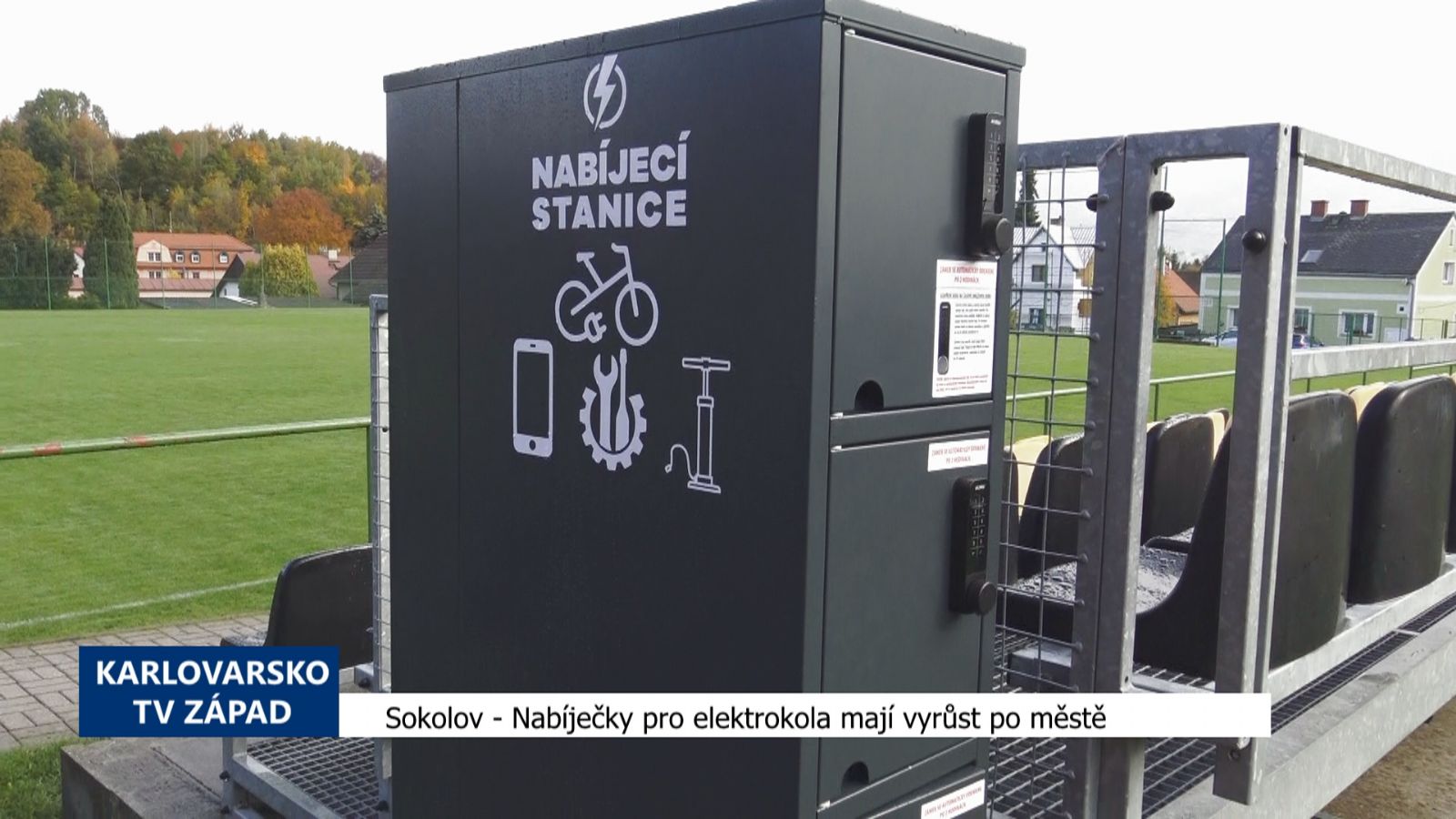 Sokolov: Nabíječky pro elektrokola mají vyrůst po městě (TV Západ)