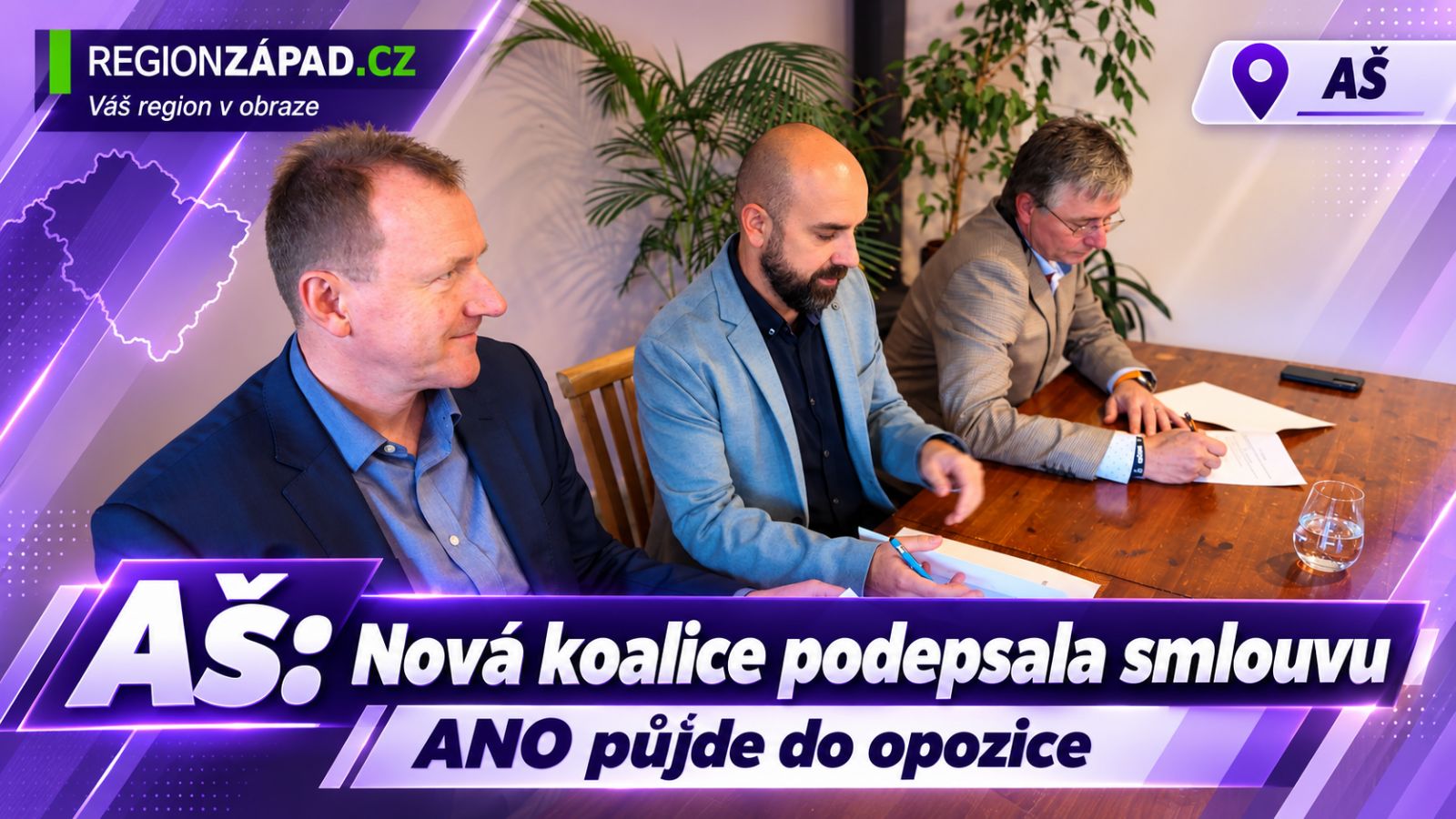 Aš: Nová koalice podepsala smlouvu, ANO půjde do opozice (TV Západ)