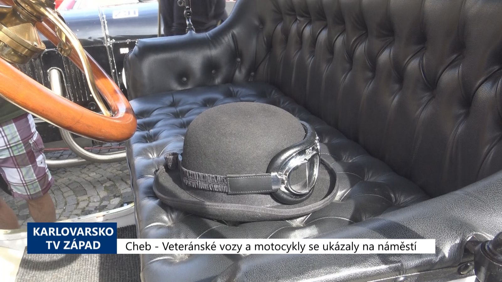 Cheb: Jízda veteránů zavítala na náměstí (TV Západ)