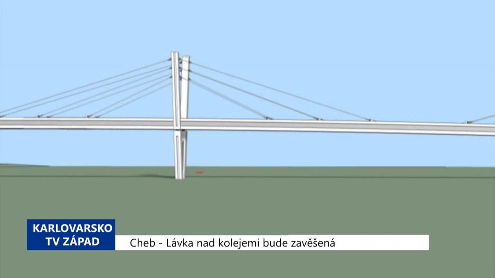 Cheb: Lávka nad kolejemi bude zavěšená (TV Západ)