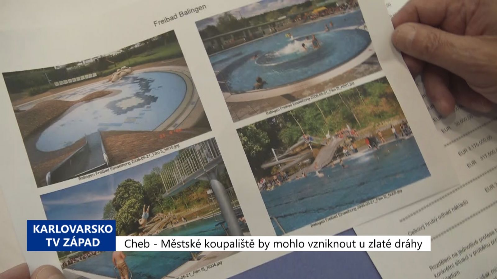 Cheb: Městské koupaliště by mohlo vzniknout u sportovního areálu (TV Západ)