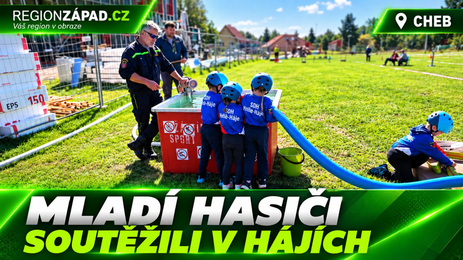 Cheb: Mladí hasiči z regionu soutěžili v Hájích (TV Západ)