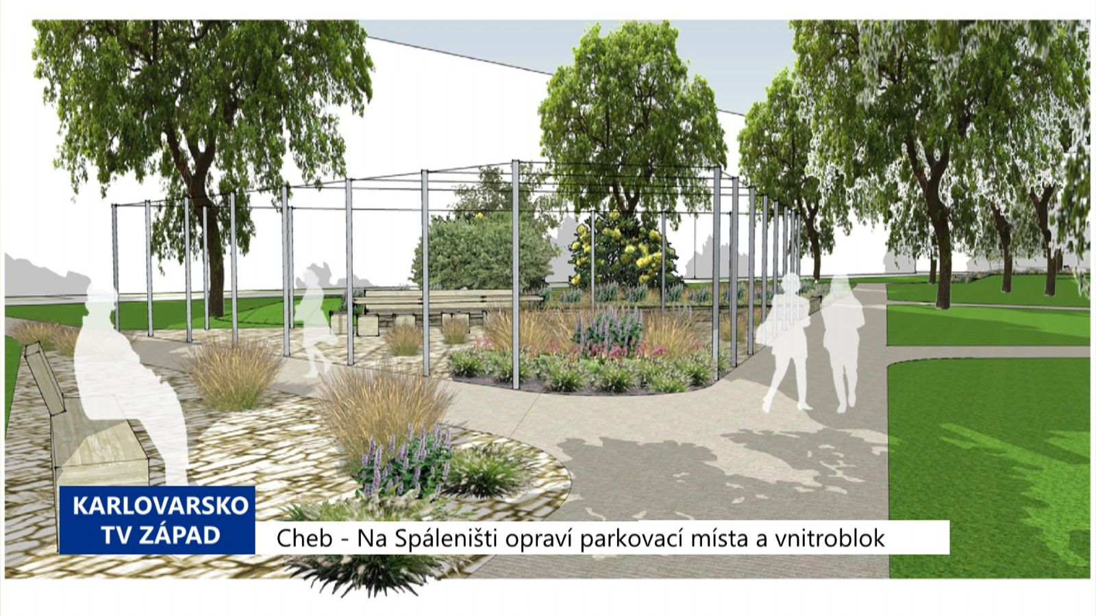 Cheb: Na Spáleništi opraví parkovací místa a vnitroblok (TV Západ)