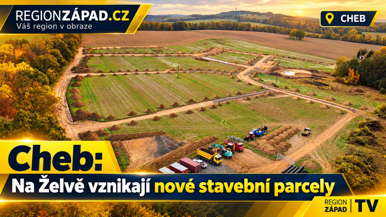 Cheb: Na Želvě vznikají nové stavební parcely (TV Západ)