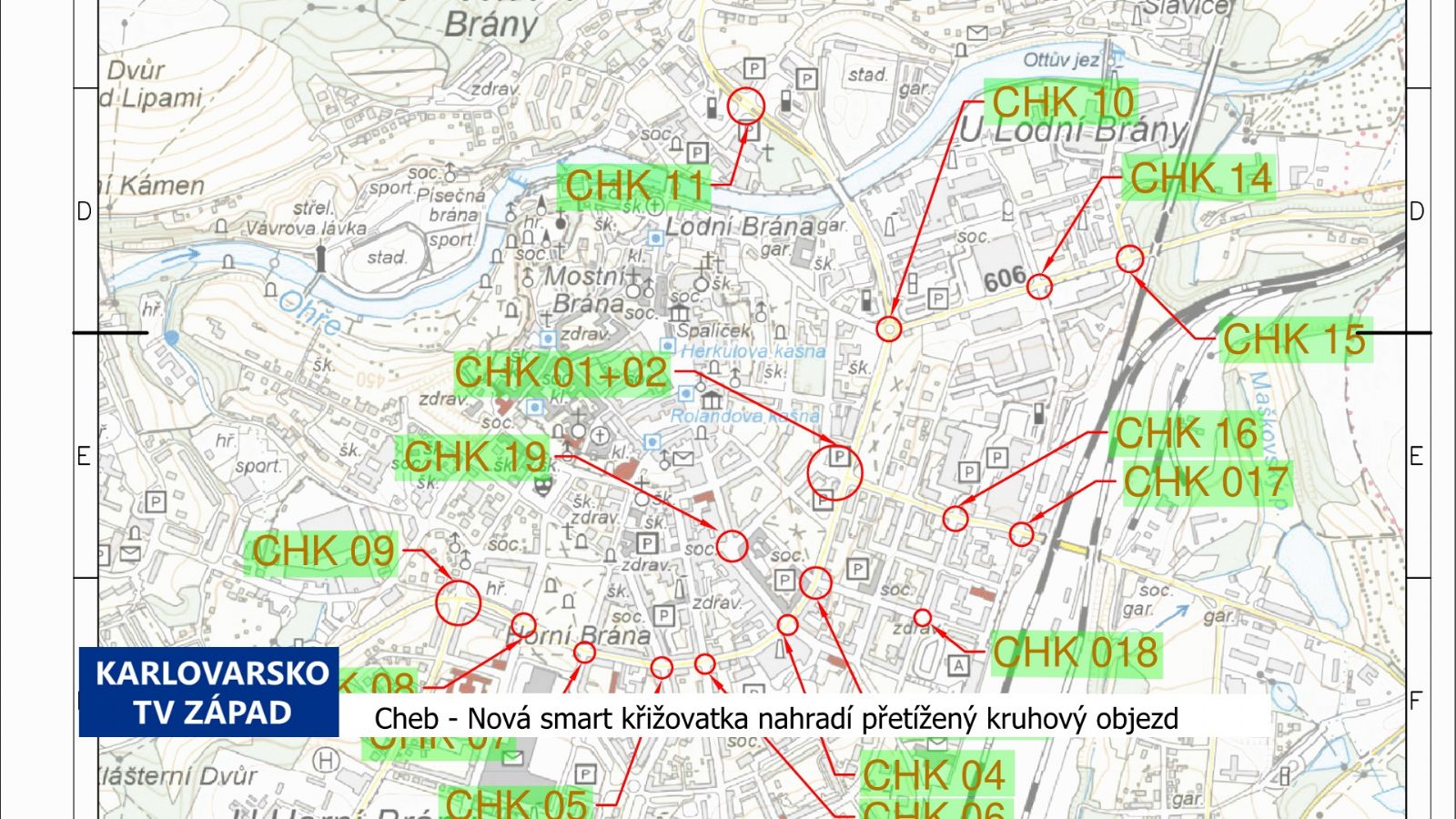 Cheb: Nová smart křižovatka nahradí přetížený kruhový objezd (TV Západ)