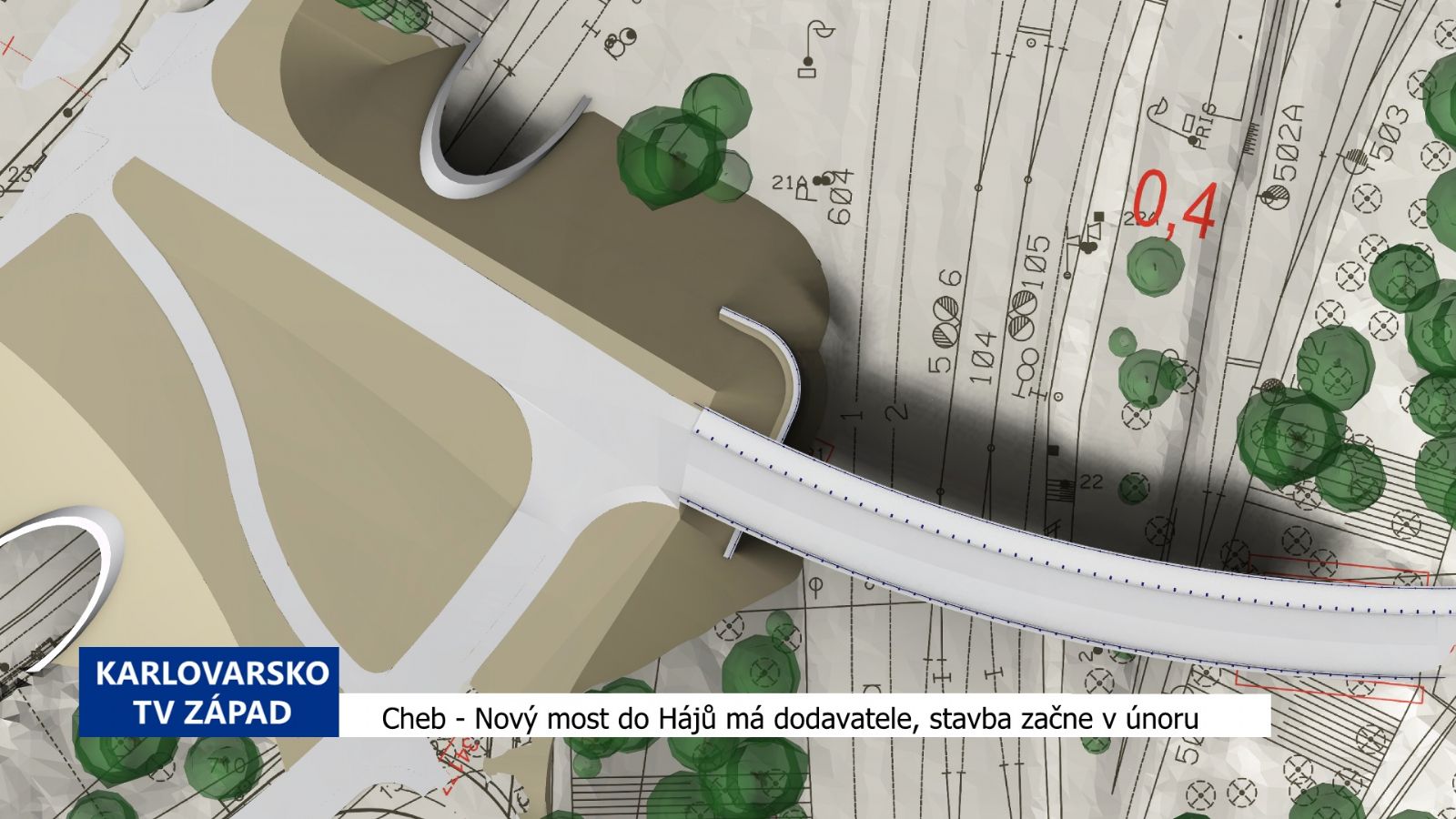 Cheb: Nový most do Hájů má dodavatele, stavba začne v únoru (TV Západ)