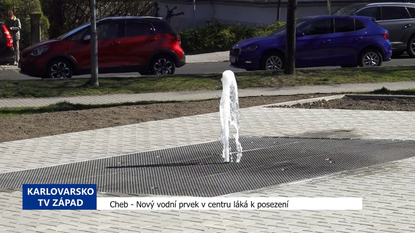 Cheb: Nový vodní prvek v centru láká k posezení (TV Západ)
