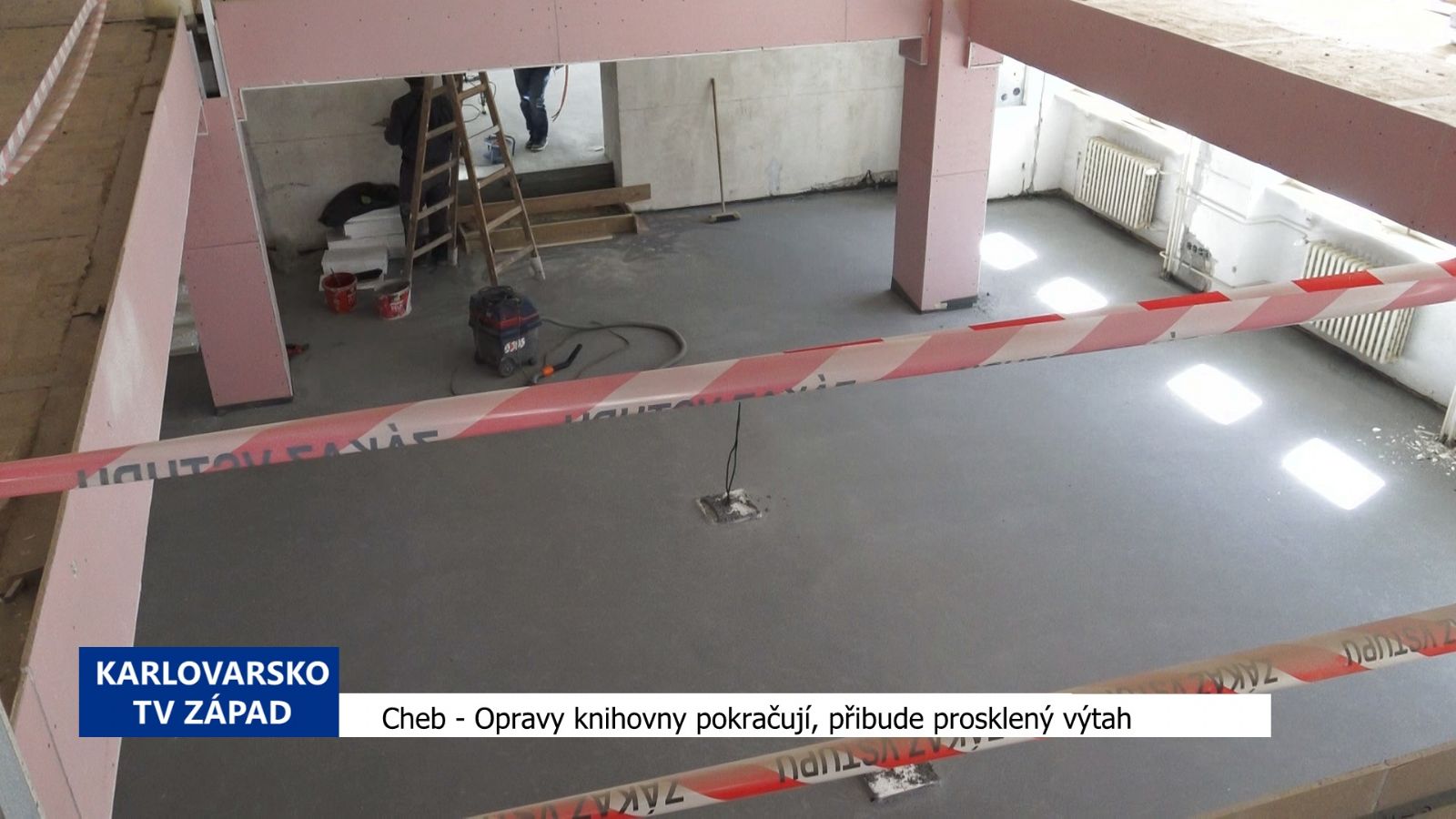 Cheb: Opravy knihovny pokračují, přibude prosklený výtah (TV Západ)
