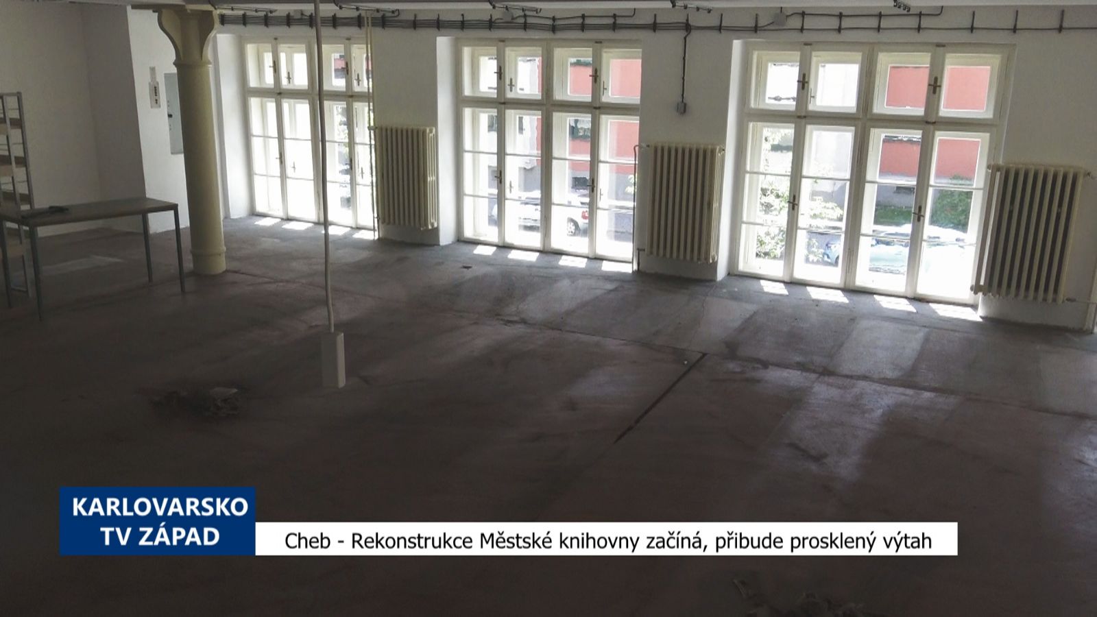 Cheb: Rekonstrukce Městské knihovny začíná, přibude prosklený výtah (TV Západ)