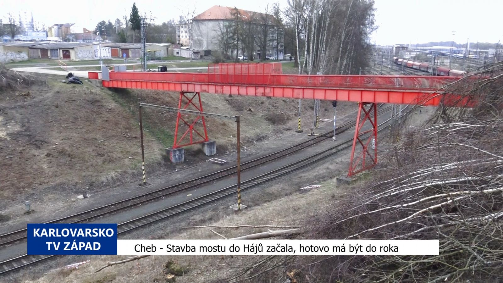 Cheb: Stavba mostu do Hájů začala, hotovo má být do roka (TV Západ)