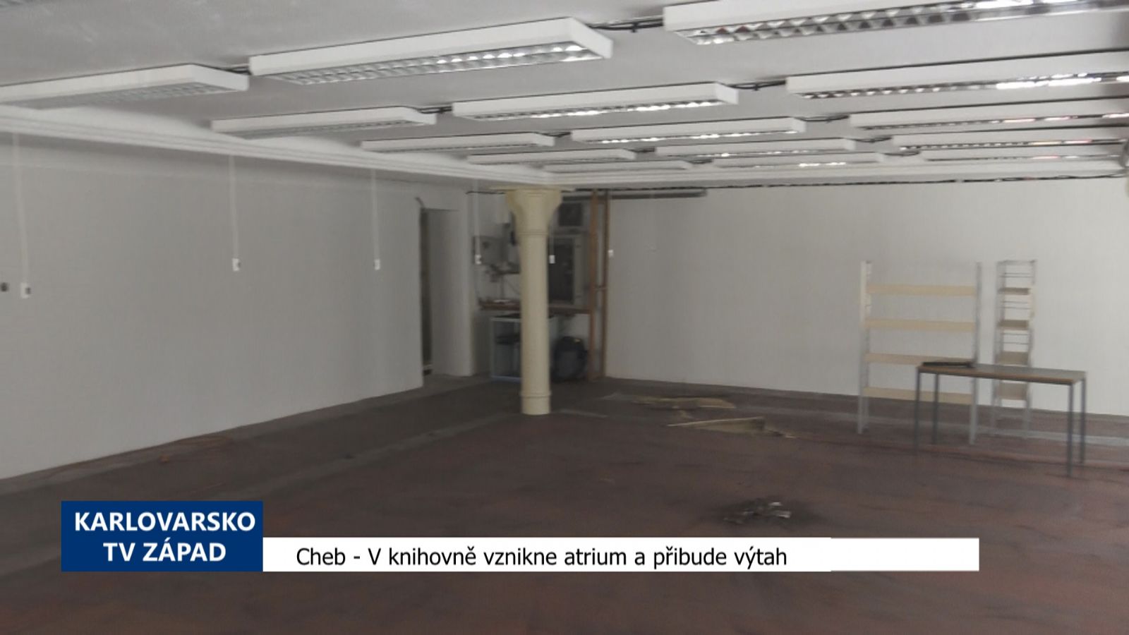 Cheb: V knihovně vznikne atrium a přibude výtah (TV Západ)