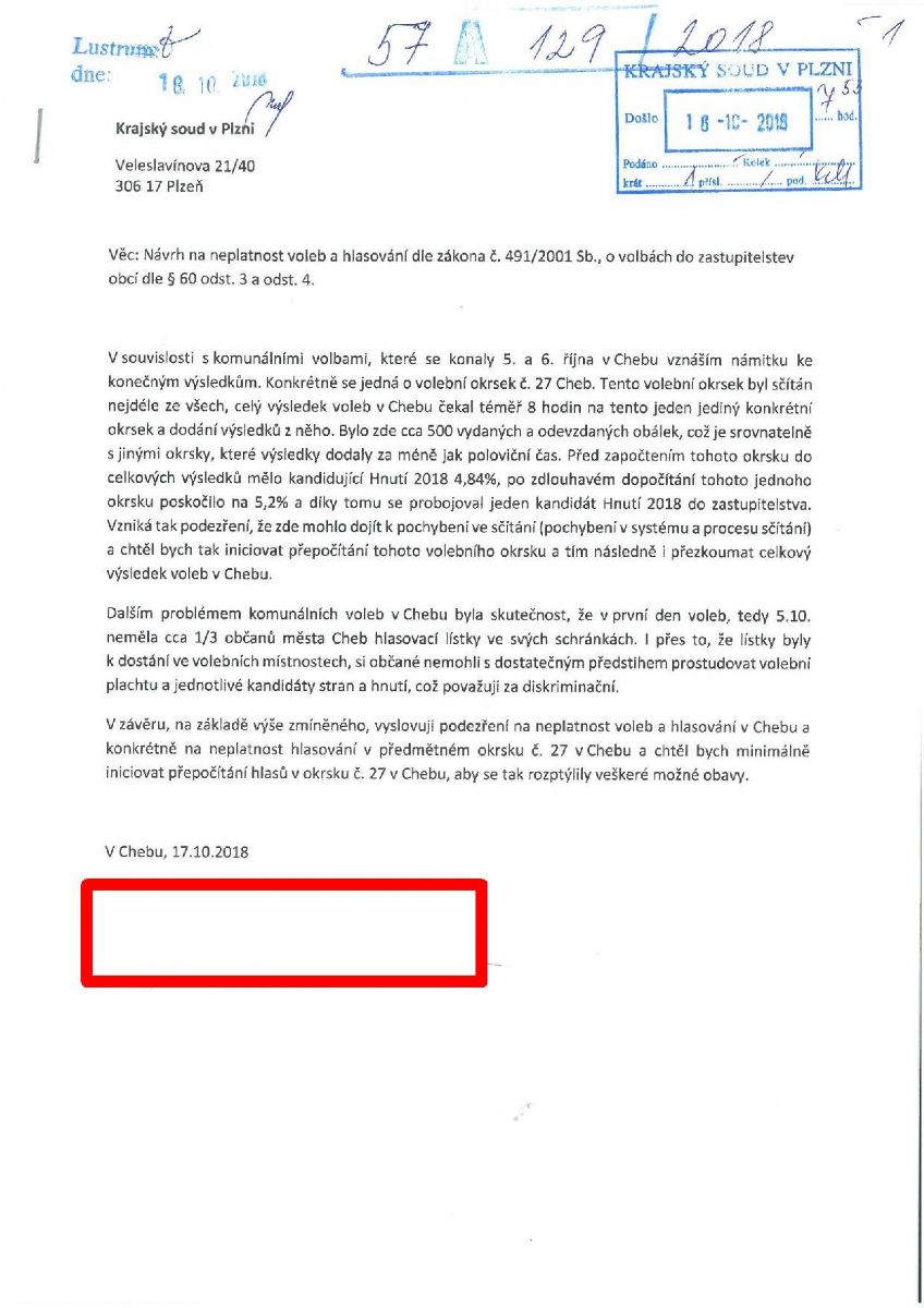 Cheb: Volby napadeny kvůli okrsku v Hájích