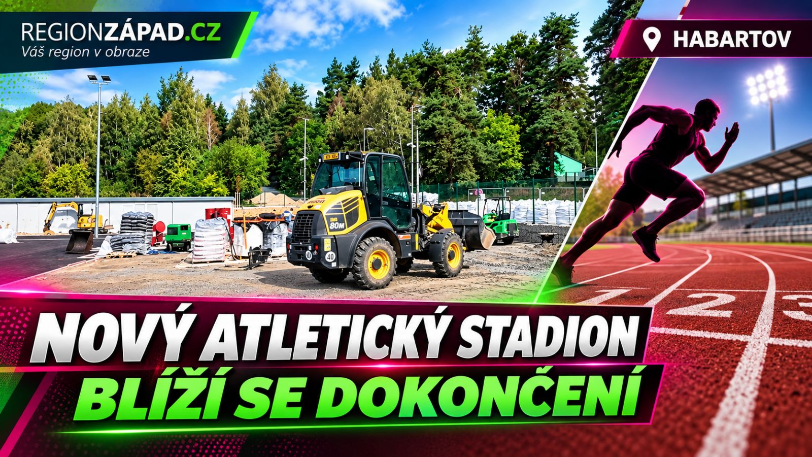 Habartov: Nový atletický stadion se blíží dokončení (TV Západ)
