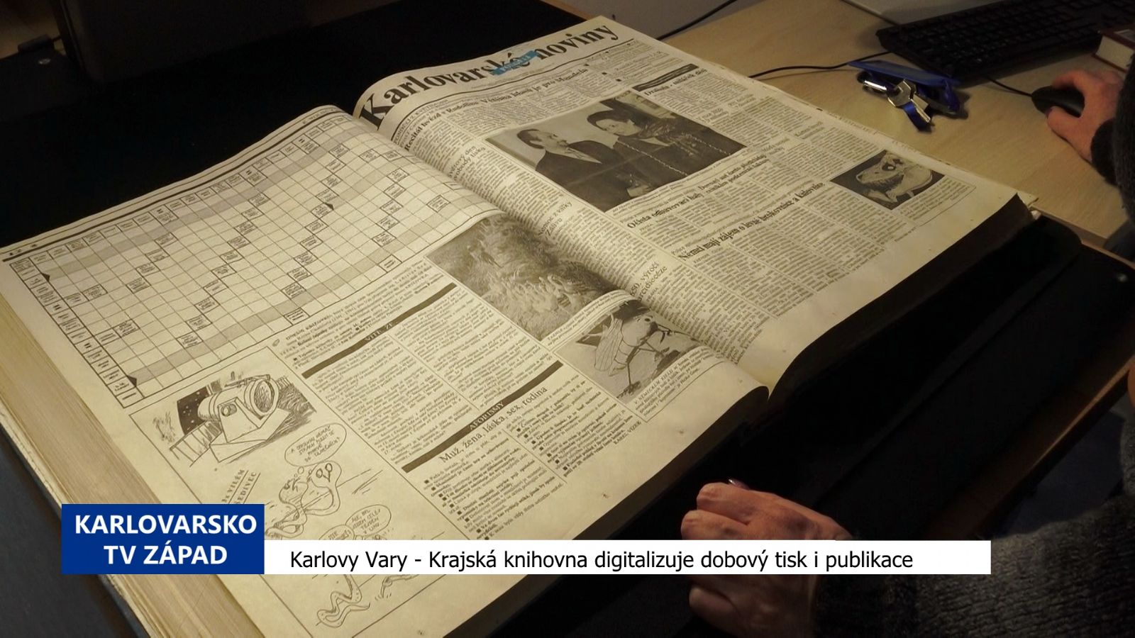 Karlovy Vary: Krajská knihovna digitalizuje dobový tisk i publikace (TV Západ)
