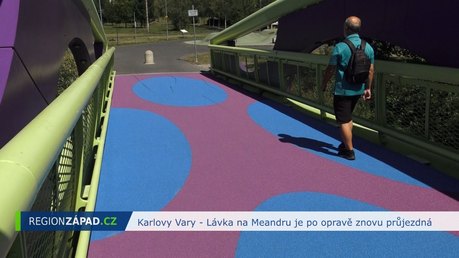 Karlovy Vary: Lávka na Meandru je po opravě znovu průjezdná (TV Západ)