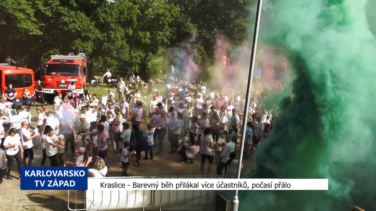 Kraslice: Barevný běh přilákal více účastníků, počasí přálo (TV Západ)