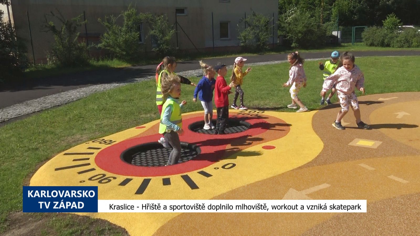Kraslice: Hřiště a sportoviště doplnilo mlhoviště, workout a vzniká skatepark (TV Západ)