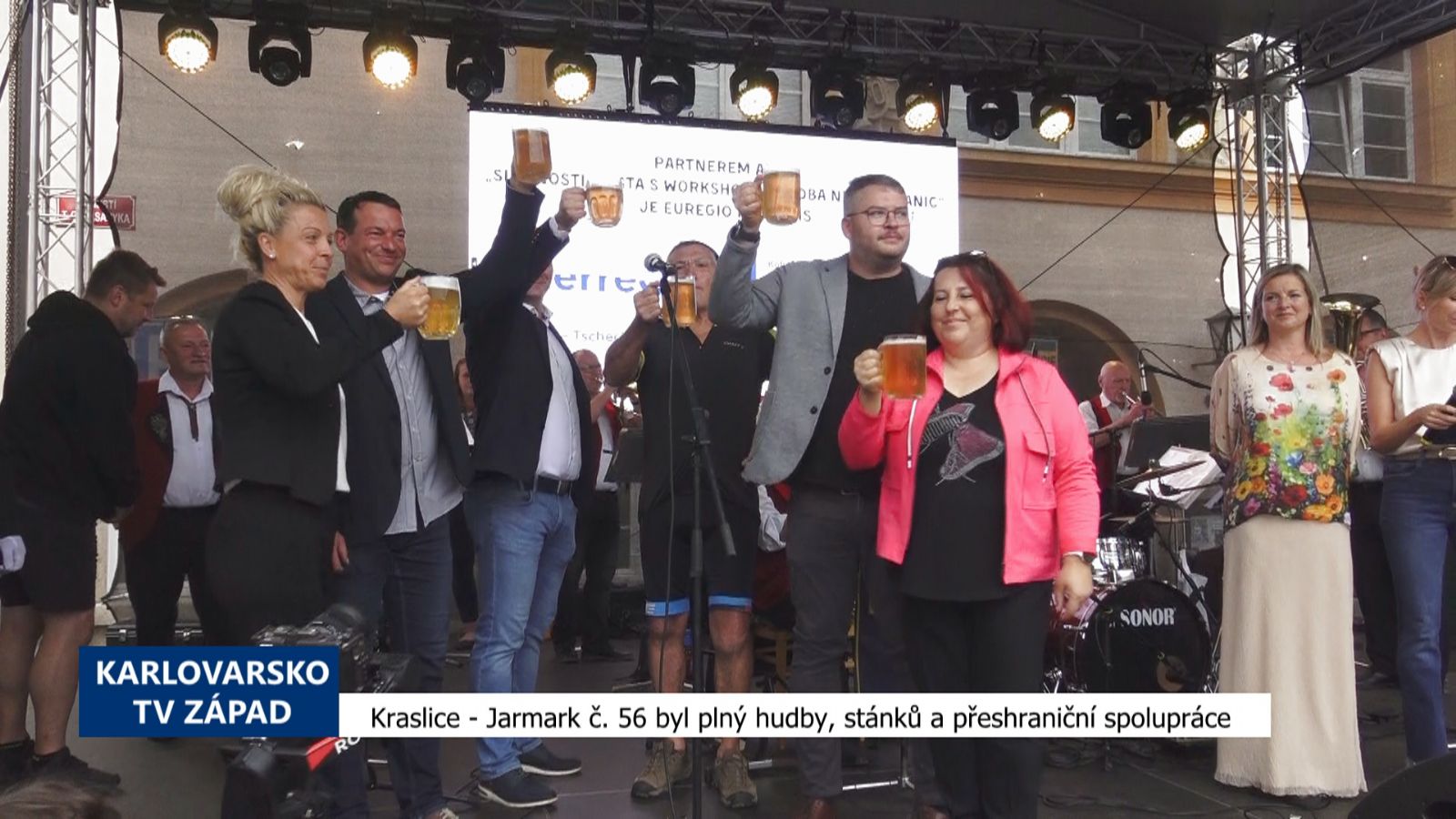 Kraslice: Jarmark č. 56 byl plný hudby, stánků a přeshraniční spolupráce (TV Západ)
