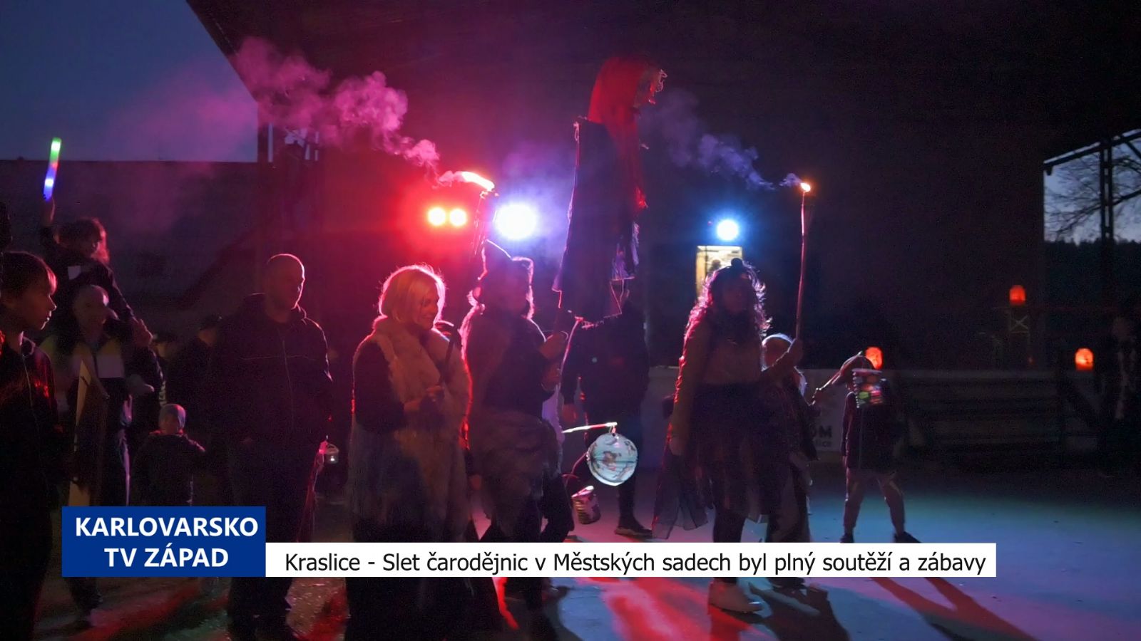 Kraslice: Slet čarodějnic v Městských sadech byl plný soutěží a zábavy (TV Západ)