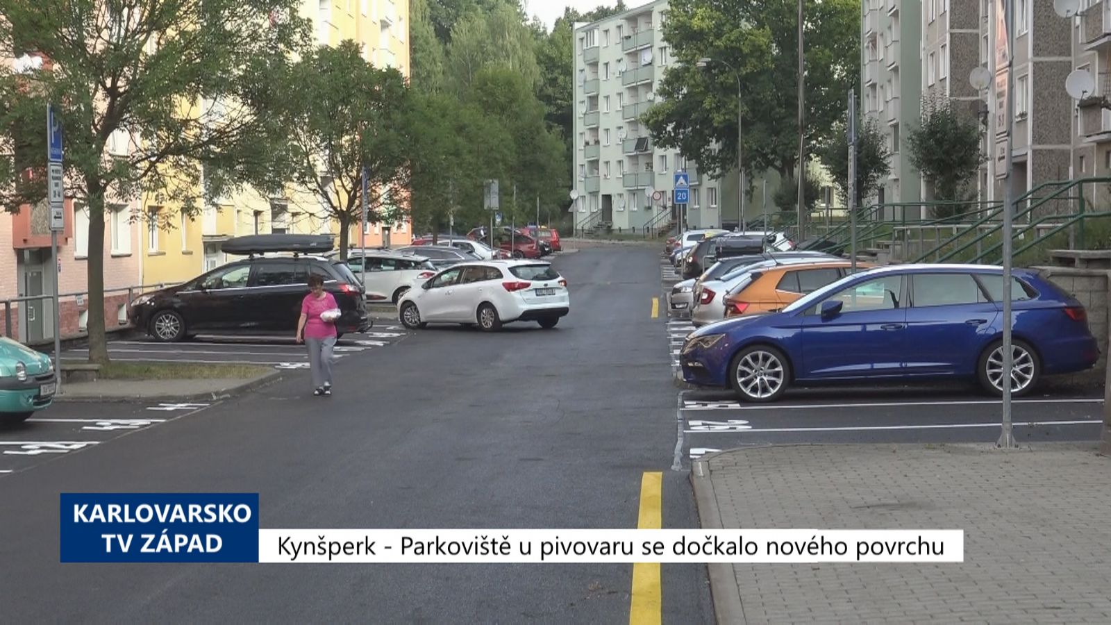 Kynšperk: Parkoviště u pivovaru se dočkalo nového povrchu (TV Západ)