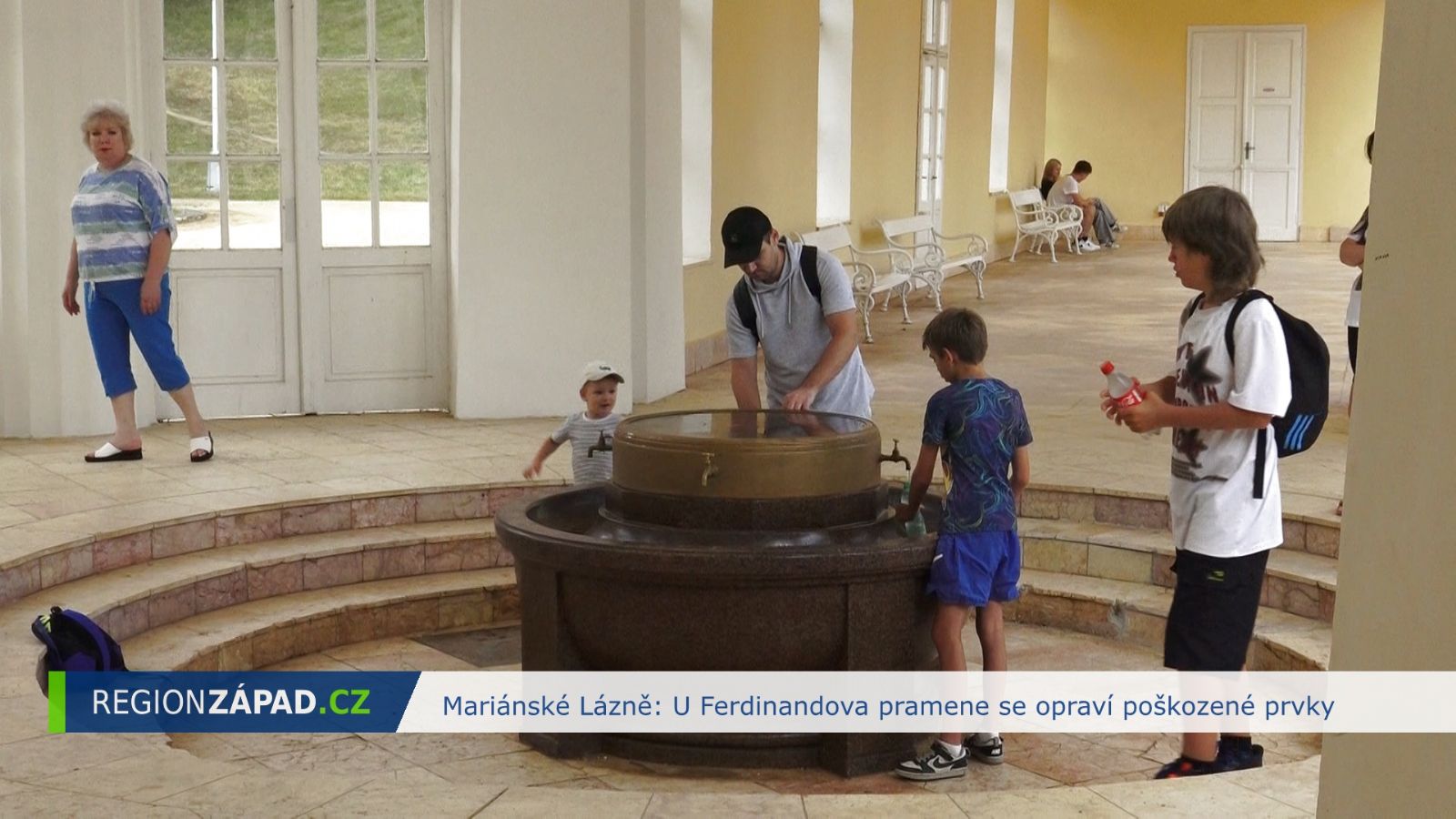 Mariánské Lázně: U Ferdinandova pramene se opraví poškozené prvky (TV Západ)