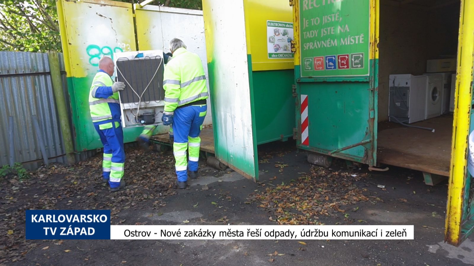 Nové zakázky města řeší odpady, údržbu komunikací i zeleň (TV Západ)