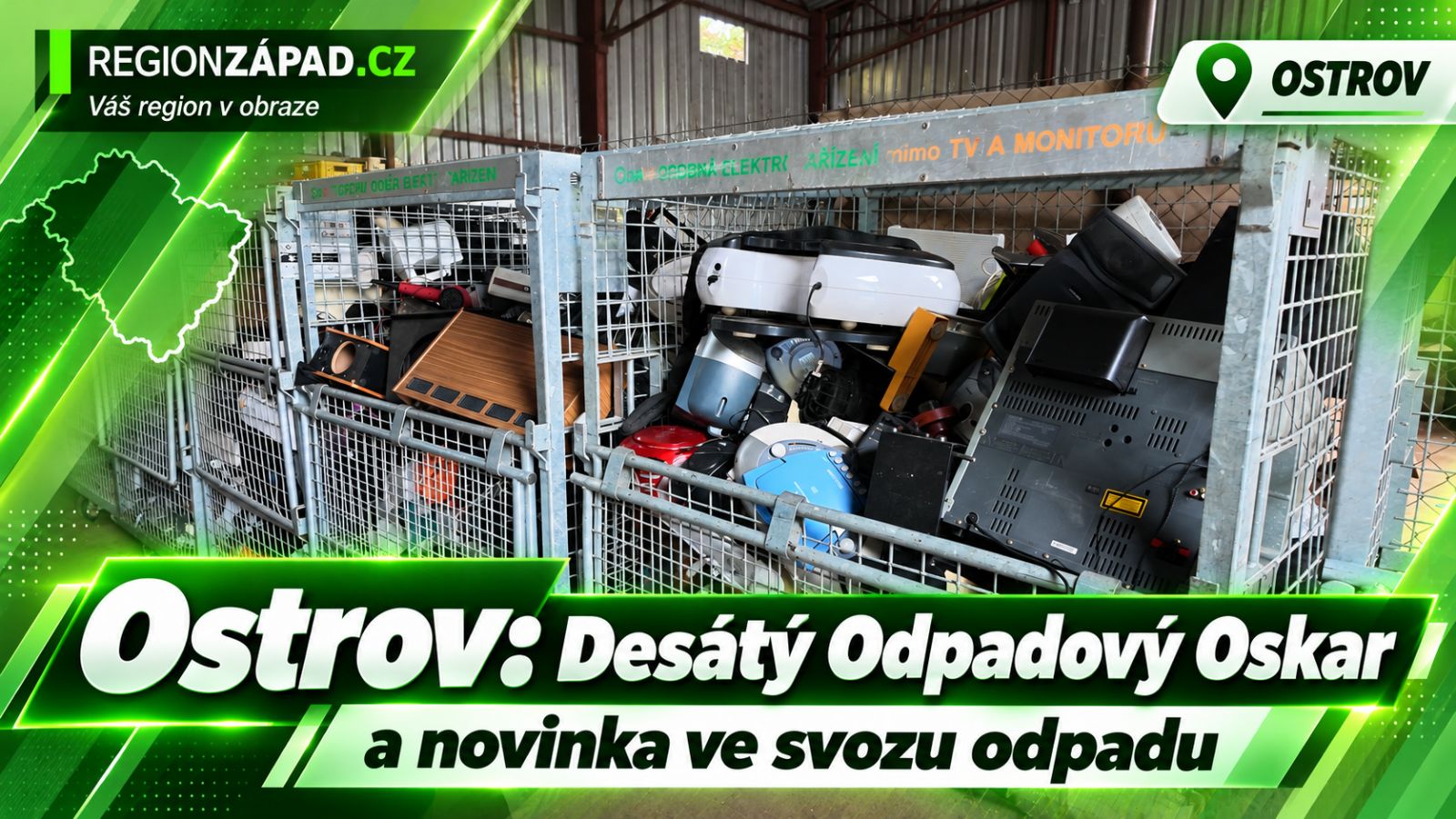 Ostrov: Desátý Odpadový Oskar a novinka ve svozu odpadu (TV Západ)