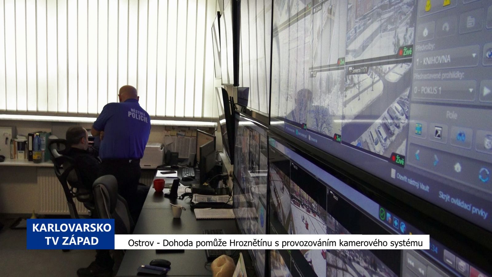 Ostrov: Dohoda pomůže Hroznětínu s kamerovým systémem (TV Západ)