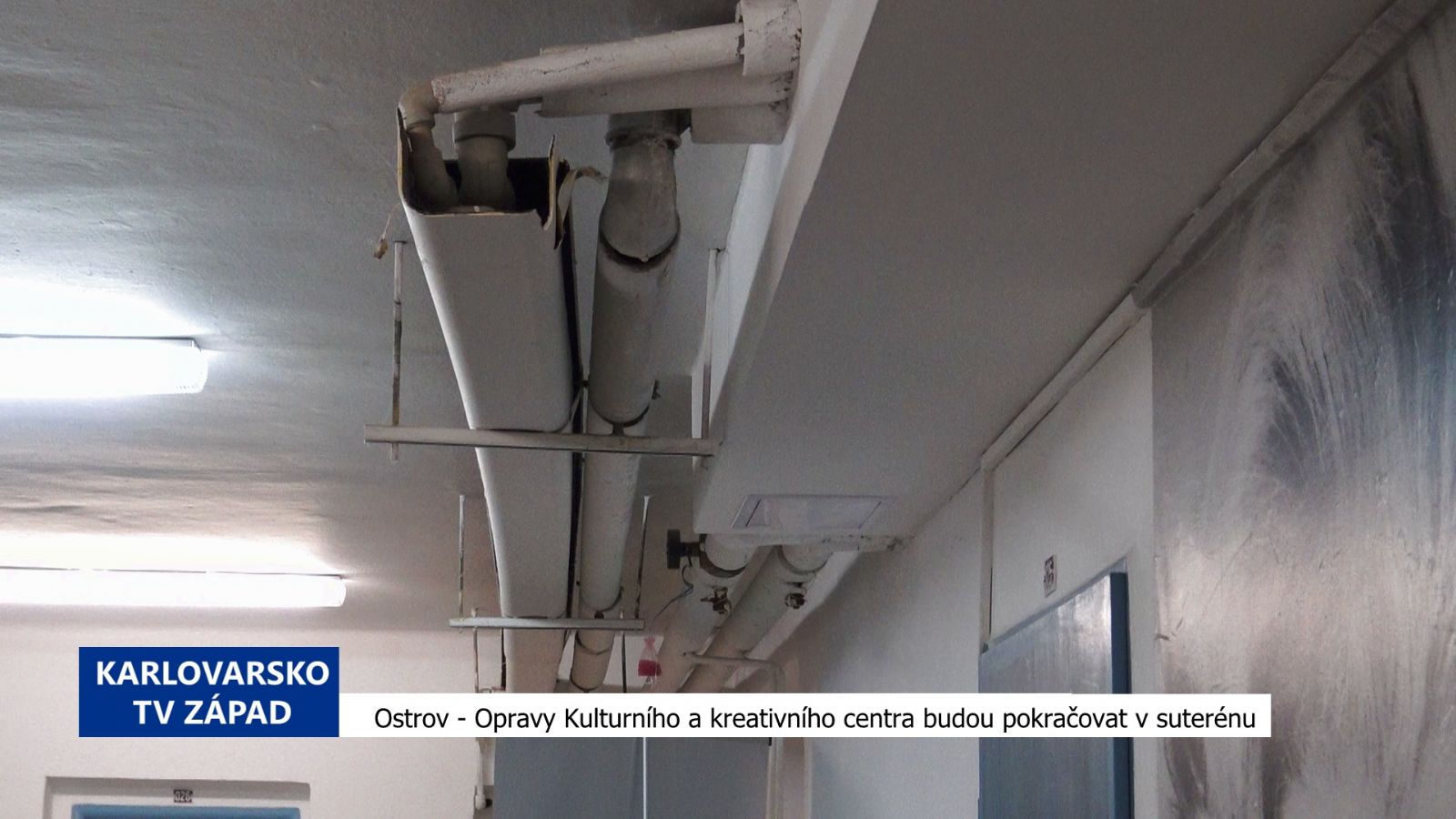 Ostrov: Opravy Kulturního a kreativního centra budou pokračovat v suterénu (TV Západ)